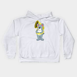 Koala bear at Music with Saxophone Kids Hoodie